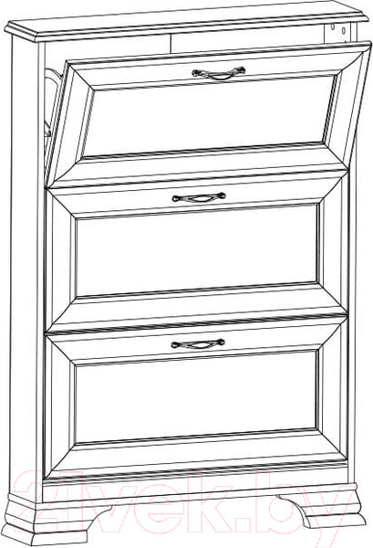 Изображение товара Тумба для обуви Anrex Tiffany 3D (вудлайн кремовый)