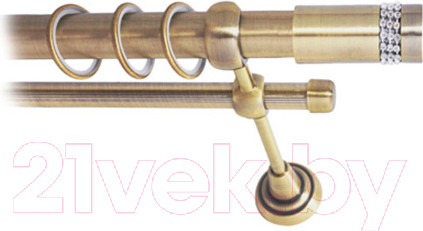 Изображение товара Карниз для штор Lm Decor Имидж 116 2р гладкий 25/16мм (антик, 3м)