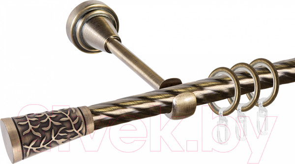 Изображение товара Карниз для штор АС ФОРОС Grace D16К + наконечники Севилья (1.8м, антик)
