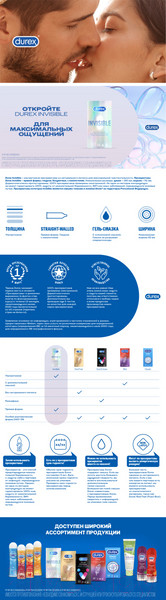 Изображение товара Презервативы Durex Invisible №12 (12шт)
