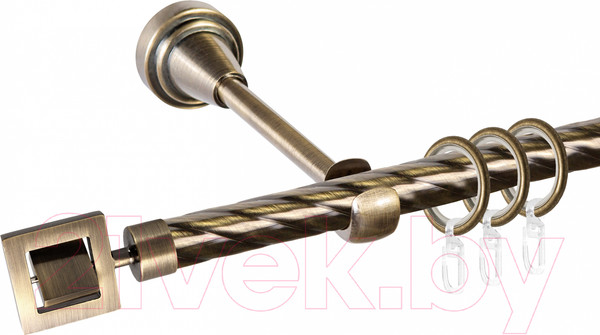 Изображение товара Карниз для штор АС ФОРОС Grace D16К + наконечники Венето (2м, антик)