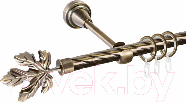 Изображение товара Карниз для штор АС ФОРОС Grace D16К + наконечники Клен (2м, антик)