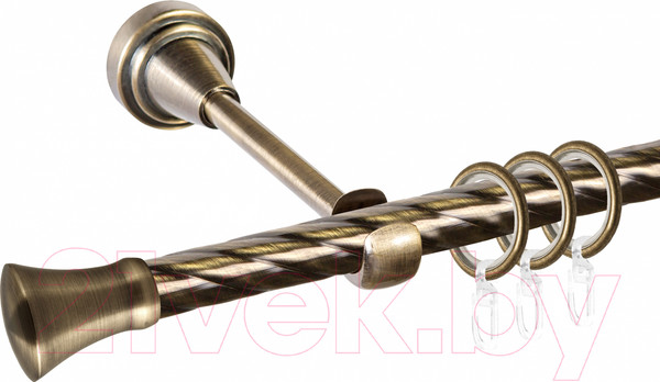 Изображение товара Карниз для штор АС ФОРОС Grace D16К + наконечники Монако (2м, антик)