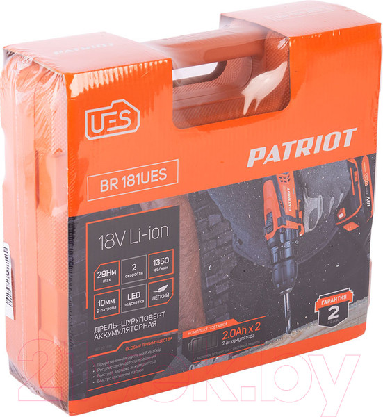 Изображение товара Аккумуляторная дрель-шуруповерт PATRIOT BR 181UES