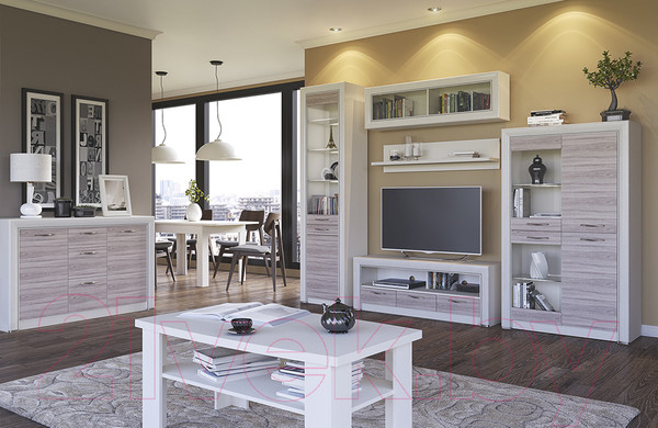 Изображение товара Шкаф навесной Anrex Olivia 1D (вудлайн кремовый/дуб анкона)