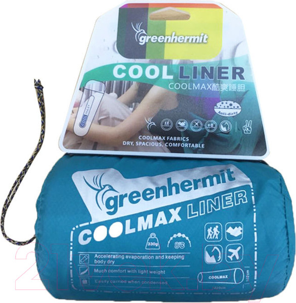 Изображение товара Вкладыш в спальный мешок Green-Hermit Coolmax Cool Liner XL / OD810331 (синий)