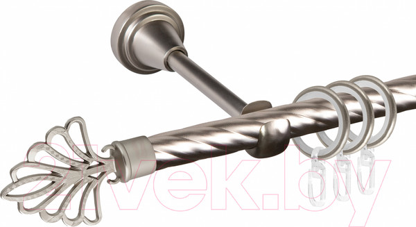 Изображение товара Карниз для штор АС ФОРОС Grace D16K + наконечники Веер (1.4м, сатин)