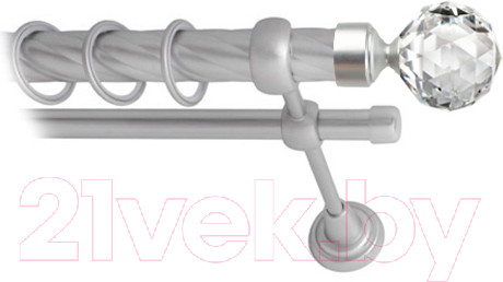 Изображение товара Карниз для штор Lm Decor Кристалл 130 2р витой 25/16мм (сатин, 2.4м)