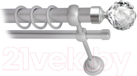 Изображение товара Карниз для штор Lm Decor Кристалл 130 2р гладкий 25/16мм (сатин, 3.6м)