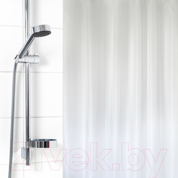Изображение товара Шторка-занавеска для ванны V-line Бриллиант (ромб/белый)