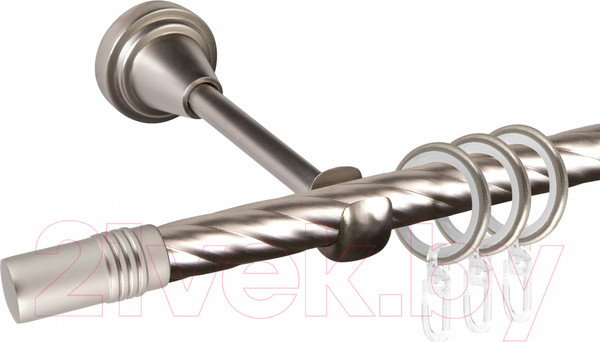 Изображение товара Карниз для штор АС ФОРОС Grace D16K + наконечники Цилиндр (1.6м, сатин)