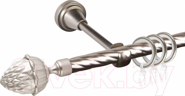 Изображение товара Карниз для штор АС ФОРОС Grace D16K + наконечники Шишка (1.8м, сатин)