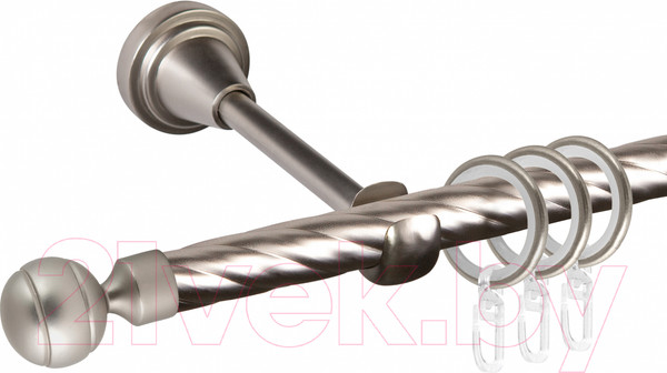 Изображение товара Карниз для штор АС ФОРОС Grace D16K + наконечники Шар рифленый (1.8м, сатин)