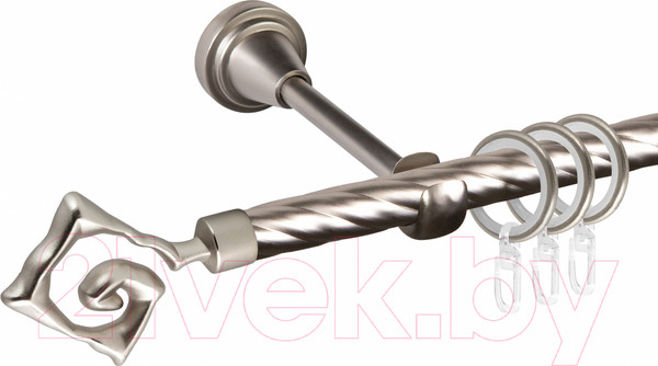 Изображение товара Карниз для штор АС ФОРОС Grace D16K + наконечники Лабиринт (1.8м, сатин)