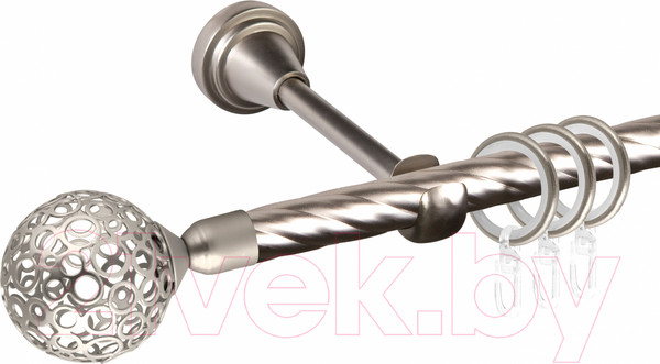 Изображение товара Карниз для штор АС ФОРОС Grace D16K + наконечники Метеор (1.8м, сатин)