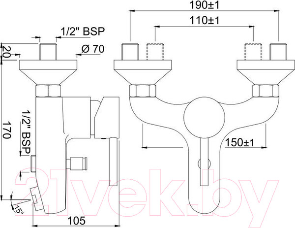 Изображение товара Смеситель Jaquar Florentine FLR-CHR-5119