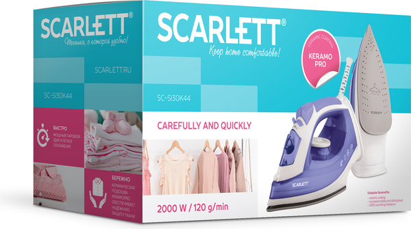 Изображение товара Утюг Scarlett SC-SI30K44 (фиолетовый)