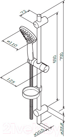 Изображение товара Душевой гарнитур AM.PM Gem F0190100