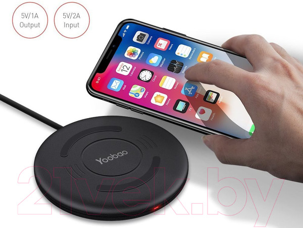 Изображение товара Зарядное устройство беспроводное Yoobao Wireless Charging Pad D1 (черный)