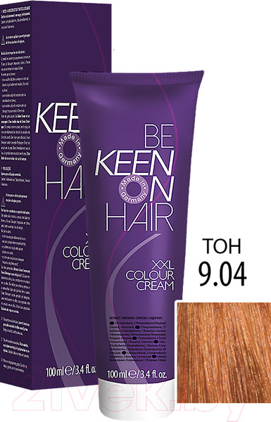 Крем-краска для волос KEEN Colour Cream 9.04 (светлый блондин медный) — фото 6