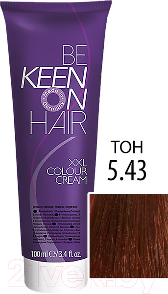 Изображение товара Крем-краска для волос KEEN Colour Cream 5.43 (светло-коричн.медно-золотистый)