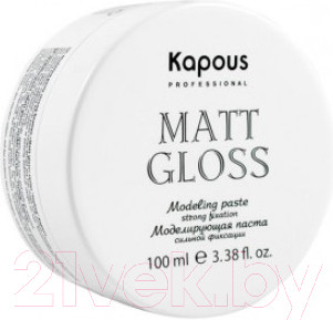 Изображение товара Паста для укладки волос Kapous Matt Gloss моделирующая сильной фиксации (100мл)