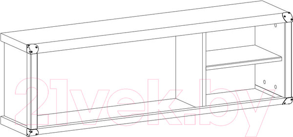 Изображение товара Полка-ячейка Anrex Magellan 3N (сосна винтаж)