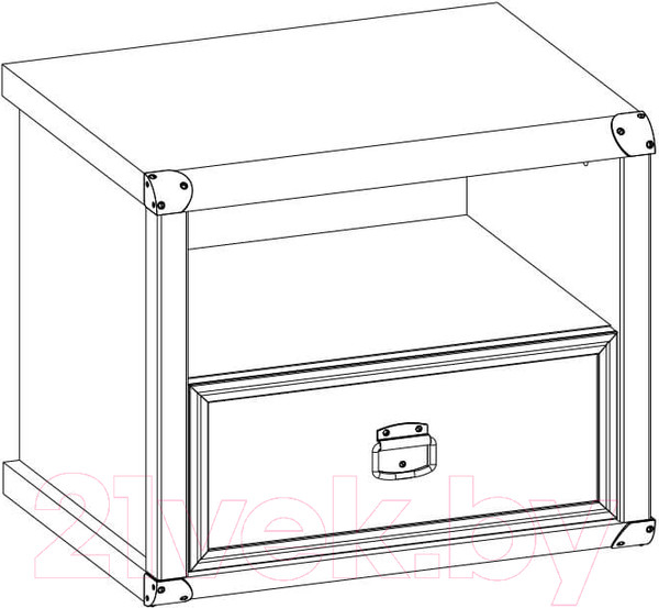 Изображение товара Прикроватная тумба Anrex Magellan 1S (сосна винтаж)