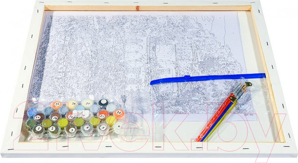 Изображение товара Картина по номерам БЕЛОСНЕЖКА Вилла на берегу озера / 361-CG