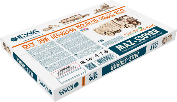 Изображение товара Сборная модель EWA МАЗ-5309RR 1:20