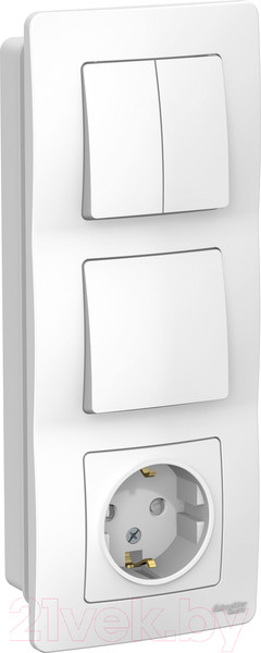 Изображение товара Блок выключатель+розетка Systeme (Schneider) Electric Blanca BLNBS101201