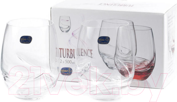 Изображение товара Набор стаканов Bohemia Crystal Turbulence 23018/500-2 (2шт)