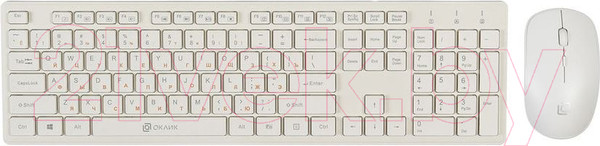 Изображение товара Комплект клавиатура и мышь Оклик 240M (белый)