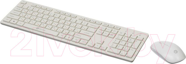 Изображение товара Комплект клавиатура и мышь Оклик 240M (белый)