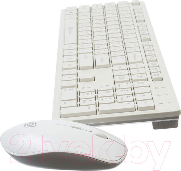Изображение товара Комплект клавиатура и мышь Оклик 240M (белый)