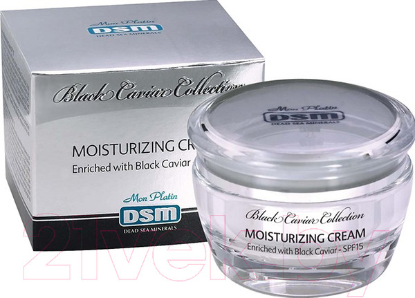 Изображение товара Крем для лица Mon Platin Увлажняющий обогащенный черной икрой с фактором SPF15 (50мл)