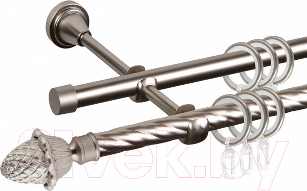 Изображение товара Карниз для штор АС ФОРОС Grace D16K/16Г + наконечники Магнолия (1.4м, сатин)