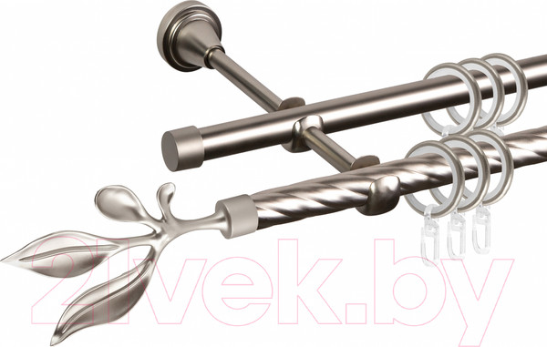 Изображение товара Карниз для штор АС ФОРОС Grace D16K/16Г + наконечники Баваро (1.6м, сатин)