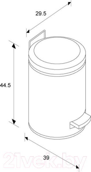 Изображение товара Мусорное ведро Merida Silent KIM415 (с педалью, матовый)