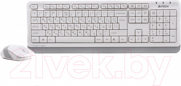 Изображение товара Комплект клавиатура и мышь A4Tech Wireless Desktop Fstyler FG1010 (белый)
