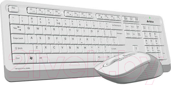 Изображение товара Комплект клавиатура и мышь A4Tech Wireless Desktop Fstyler FG1010 (белый)