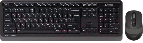 Изображение товара Комплект клавиатура и мышь A4Tech Wireless Desktop Fstyler FG1010 (черный/серый)
