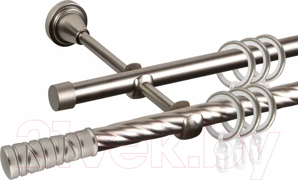 Изображение товара Карниз для штор АС ФОРОС Grace D16K/16Г + наконечники Торино (2м, сатин)