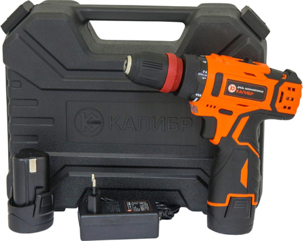 Изображение товара Аккумуляторная дрель-шуруповерт Калибр ДА-12/2+ (43799)