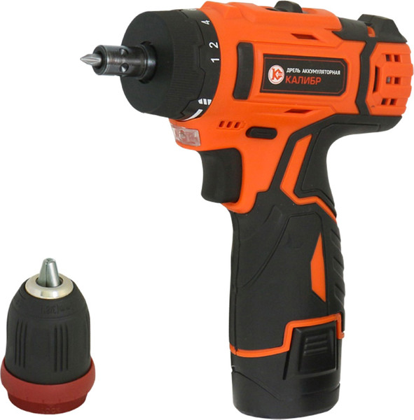 Изображение товара Аккумуляторная дрель-шуруповерт Калибр ДА-12/2+ (43799)