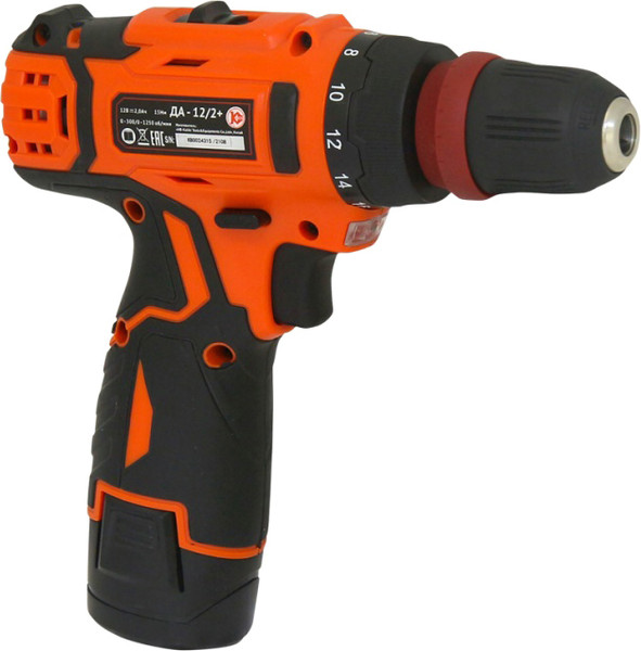 Изображение товара Аккумуляторная дрель-шуруповерт Калибр ДА-12/2+ (43799)