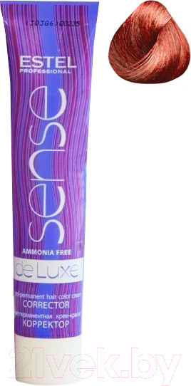 Изображение товара Крем-краска для волос Estel De Luxe Sense Corrector 0/55 (красный)