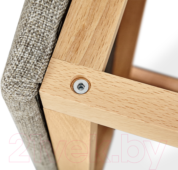 Изображение товара Банкетка Sheffilton Альберо SHT-B2 (прозрачный лак/кедровый/алюм.метал)