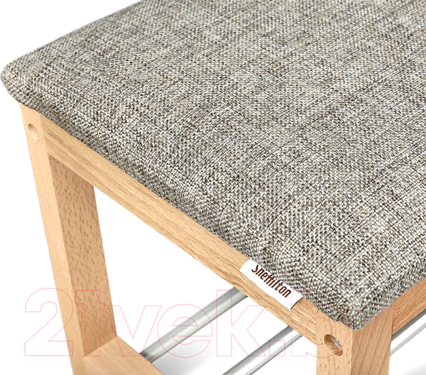 Изображение товара Банкетка Sheffilton Альберо SHT-B2 (прозрачный лак/кедровый/алюм.метал)