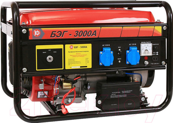 Изображение товара Бензиновый генератор Калибр БЭГ-3000А (59753)